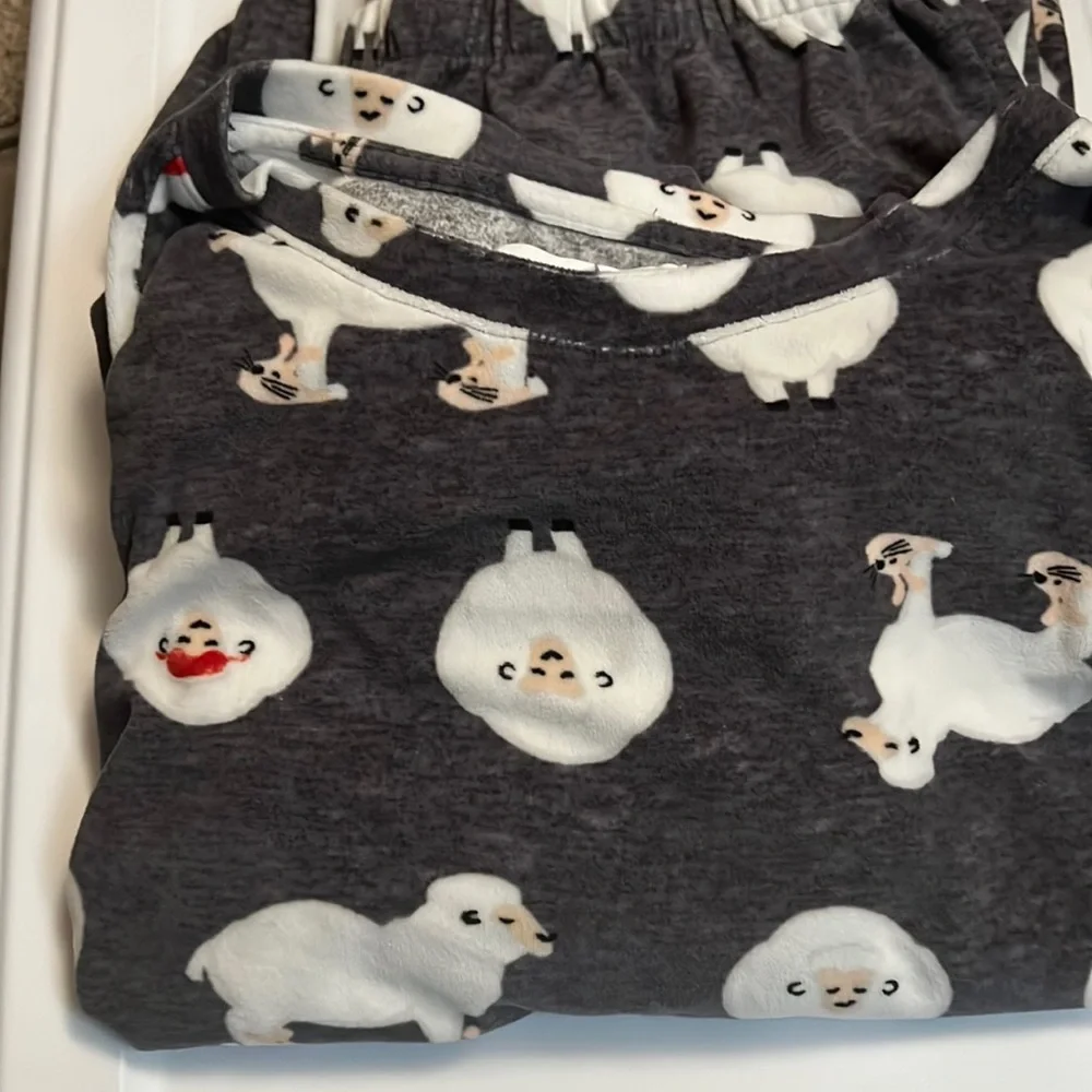 Sonoma Intimates & Sleepwear Sonoma Sheep Print Fleece Pajama Set 2x - Picture 2 of 4